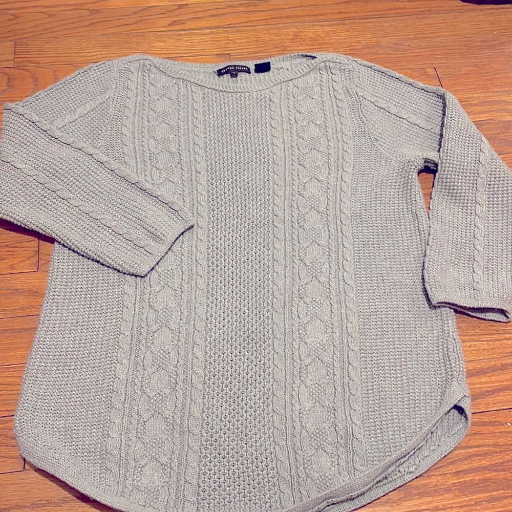 Grey knit sweater
